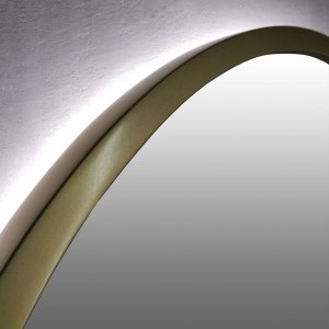 Круглое зеркало в раме Латунь с подсветкой