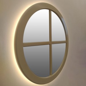 Круглое зеркало в раме Прованс с подсветкой