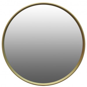 Круглое зеркало в латунной раме Поталь