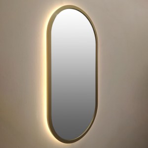 Овальное зеркало Латунь с подсветкой