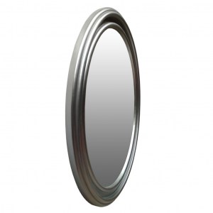 Круглое зеркало в серебряной раме