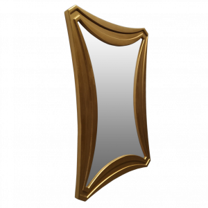 Зеркало настенное в деревянной раме золото