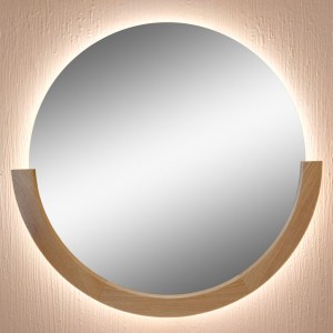Круглое зеркало с подсветкой в раме Miracle Croissant de Lune
