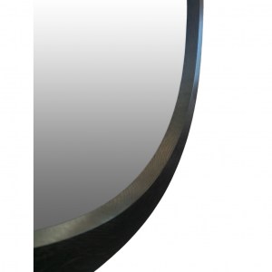 Krugloye chernoye zerkalo v rame iz duba 4